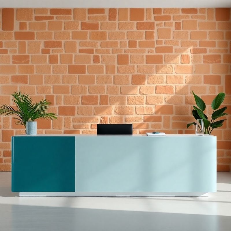 Minimalni moderni recepcijski pult redakcije u Zagrebu